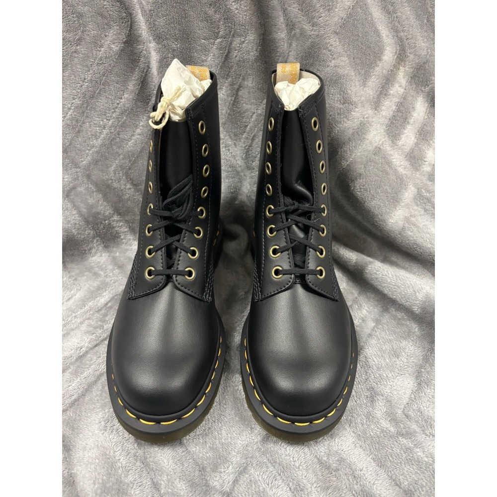 Dr‎ Martens Vegan 1460 Black Felix Rub Off Women's Shoes Leather- Size 6